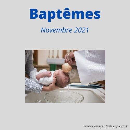 BAPTÊMES - NOVEMBRE 2021