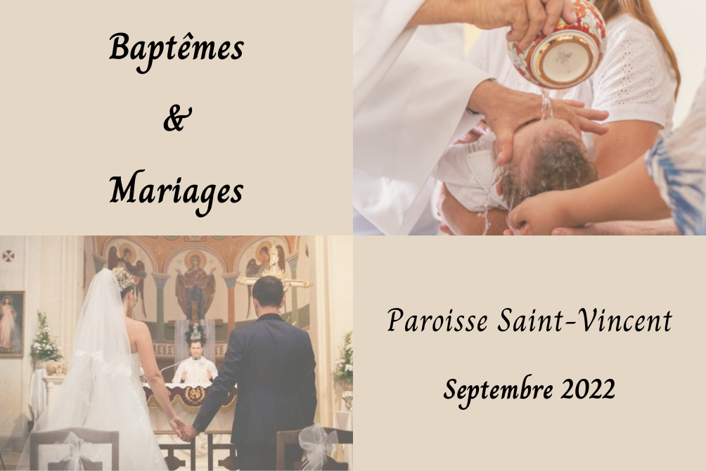 BAPTEMES & MARIAGES - SEPTEMBRE 2022
