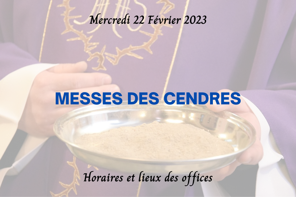 MESSES DU MERCREDI DES CENDRES 2023