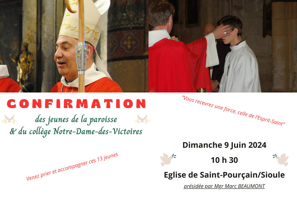 MESSE DE CONFIRMATION - 9 JUIN 2024