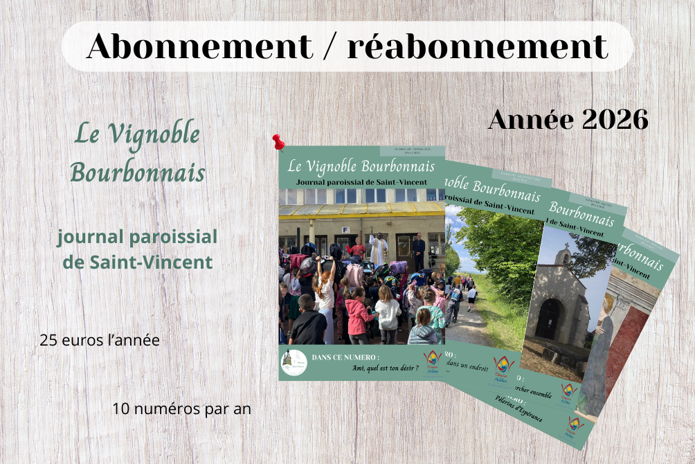 JOURNAL PAROISSIAL - ABONNEMENT / REABONNEMENT - ANNEE 2026
