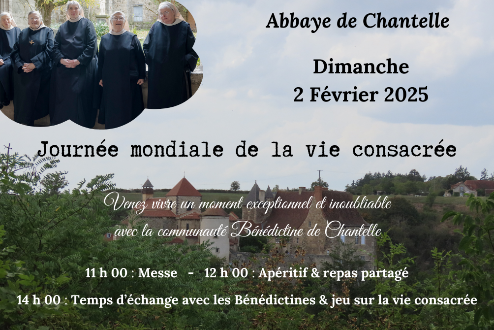 JOURNEE PAROISSIALE A L'ABBAYE DE CHANTELLE - DIMANCHE 2 FEVRIER 2025