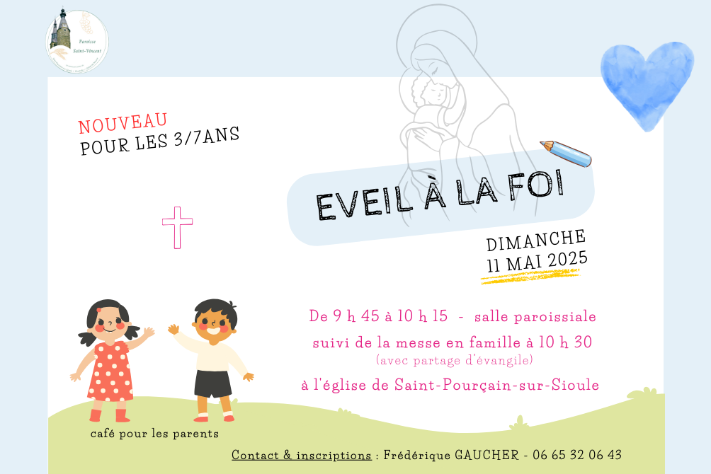 EVEIL A LA FOI - DIMANCHE 11 MAI 2025