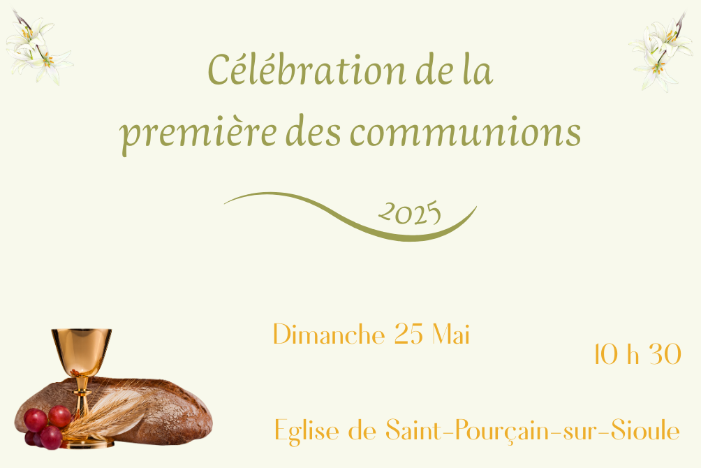 MESSE DE LA PREMIERE COMMUNION - DIMANCHE 25 MAI 2025