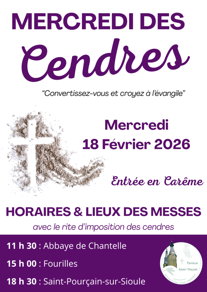Affiche - Messe des Cendres 2026