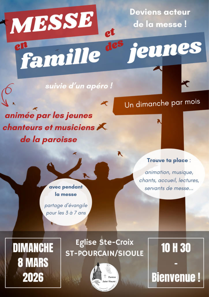Affiche - Messe en famille et des jeunes - 2025-2026