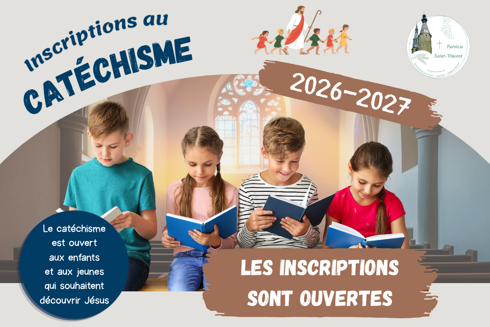 INSCRIPTIONS AU CATÉCHISME - 2026-2027