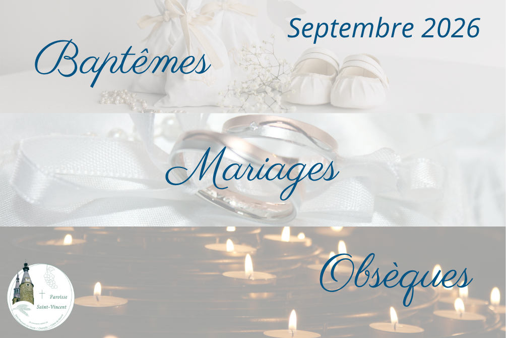 BAPTÊMES - MARIAGES - OBSÈQUES = SEPTEMBRE 2026